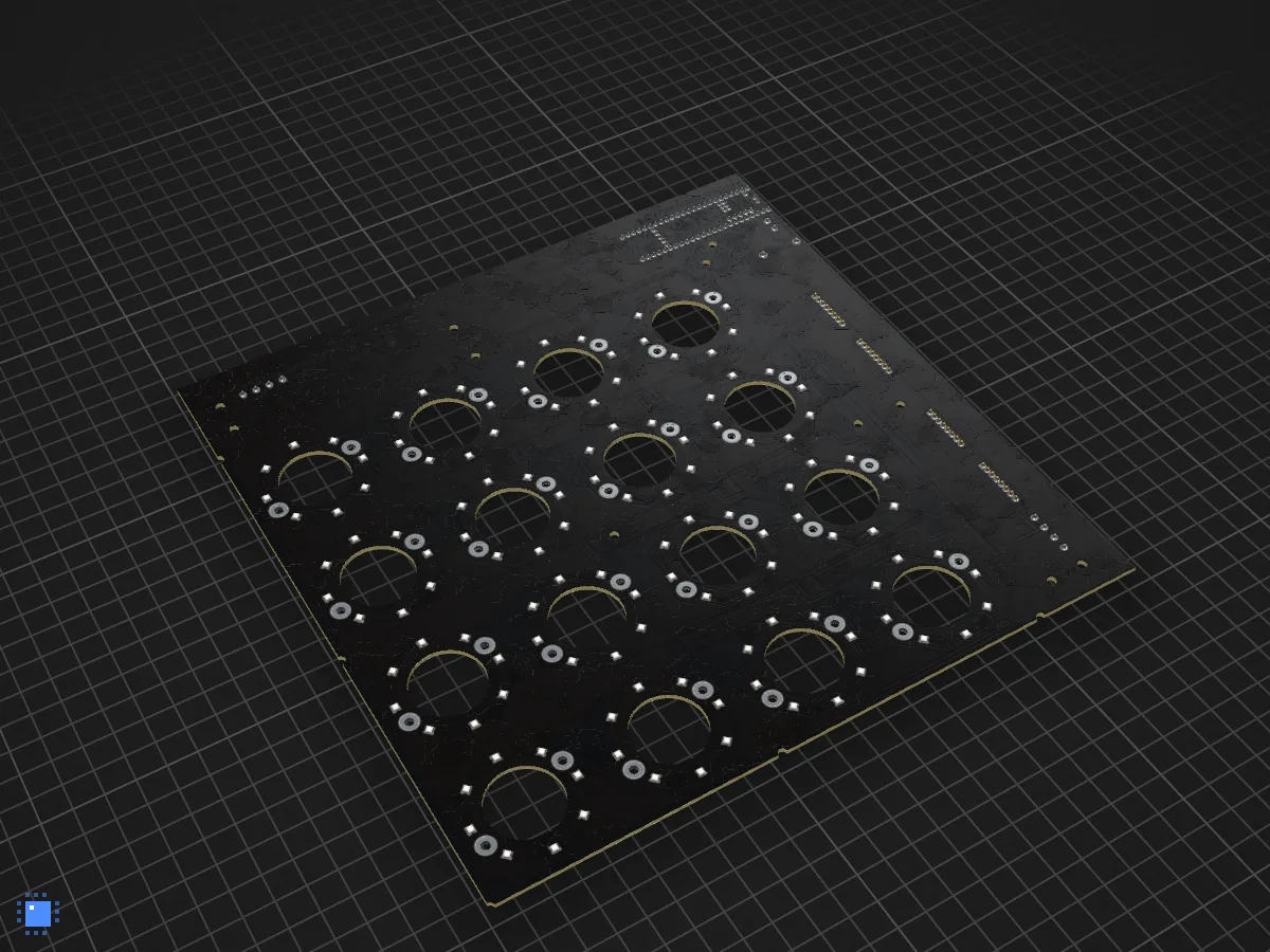 Real Time Chess board, drawn in 3D by PCBKit