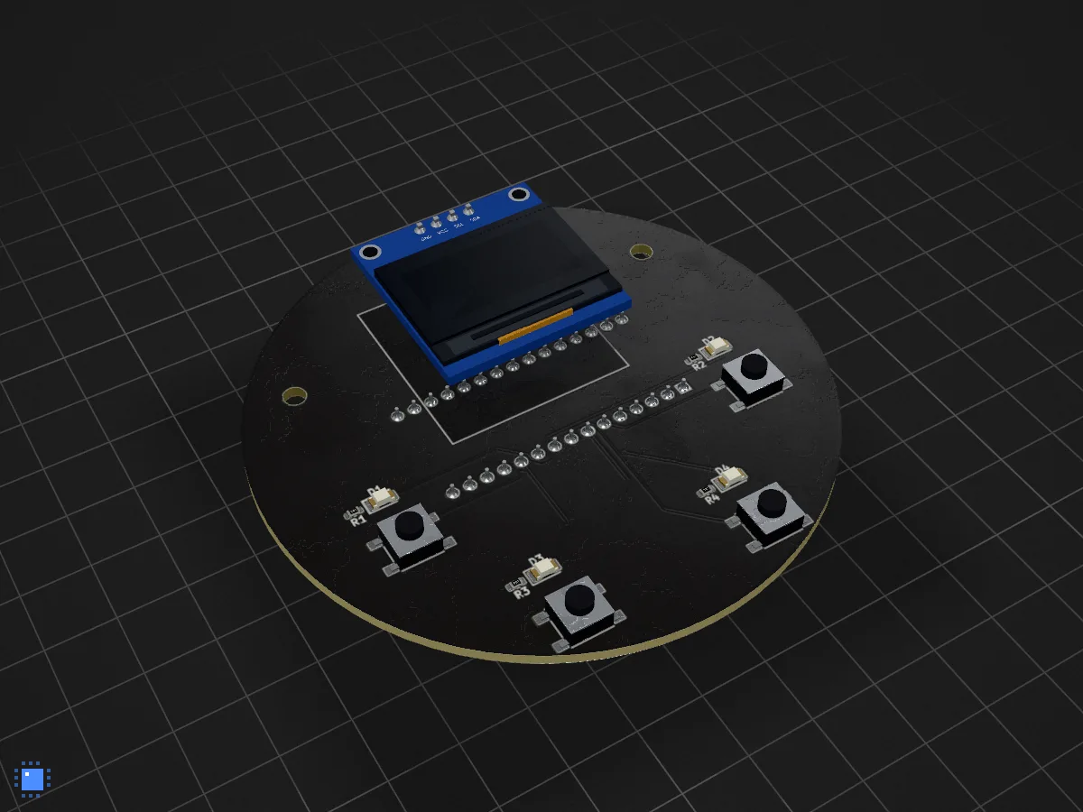 Simon, drawn in 3D by PCBKit