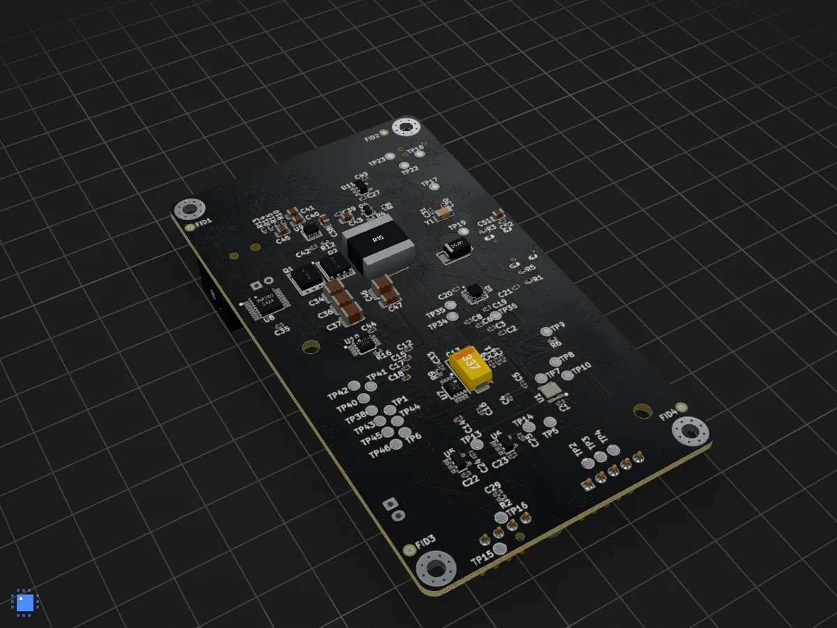 Bitaxe Ultra, drawn in 3D by PCBKit