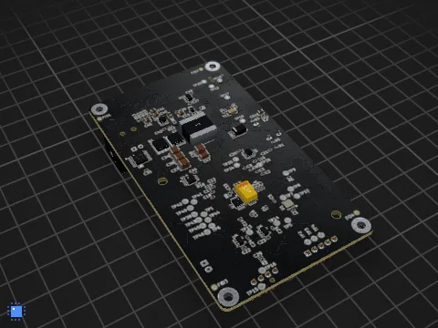 Bitaxe Ultra, drawn in 3D by PCBKit